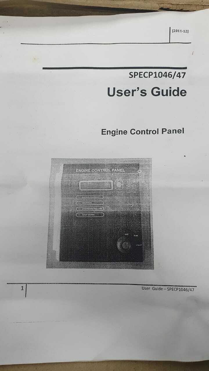 Panel, Control Cummins Part Number 4105947