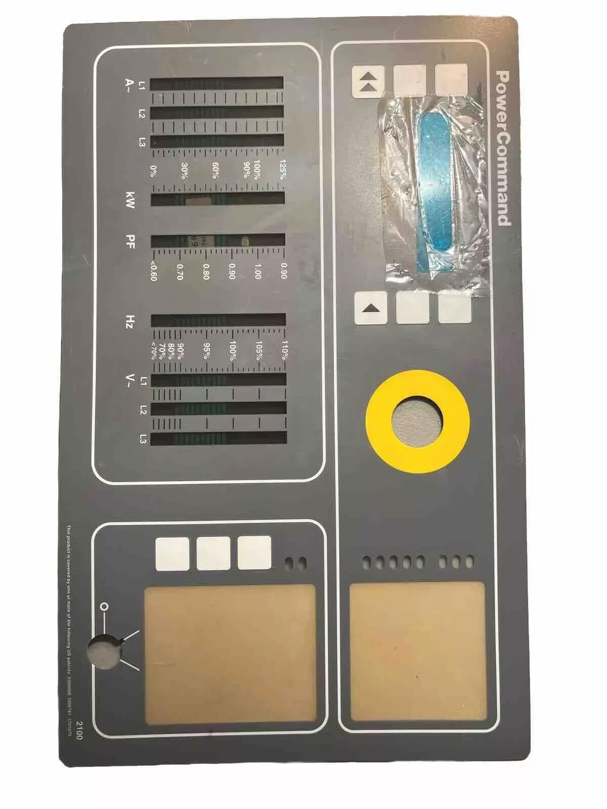 0300-5446 Cummins Onan Membrane Panel with Bargraph Meters for PCC2100