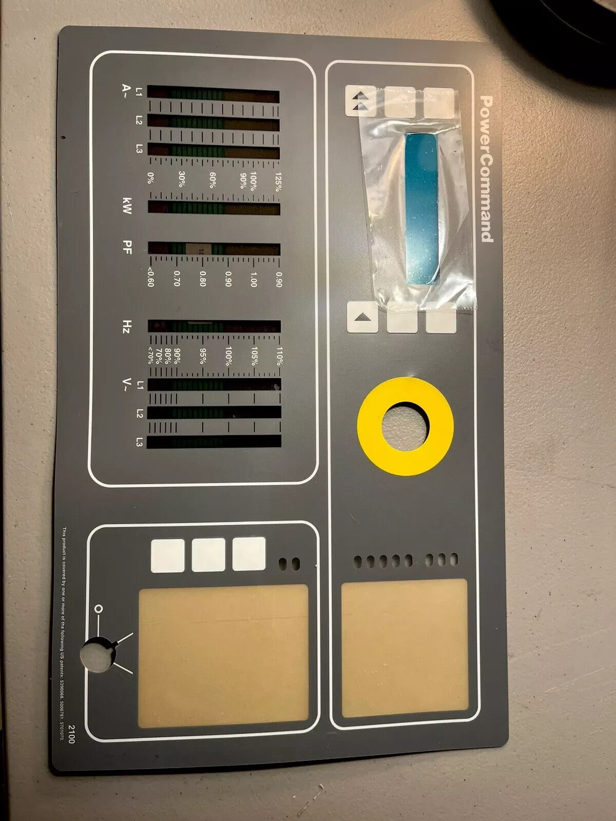 0300-5446 Cummins Onan Membrane Panel with Bargraph Meters for PCC2100