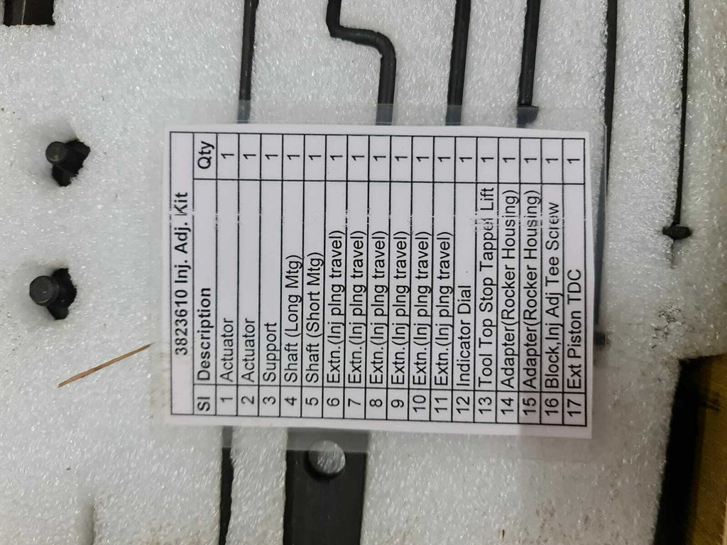 Cummins Injector Adjustment Kit; Part Number: 3823610