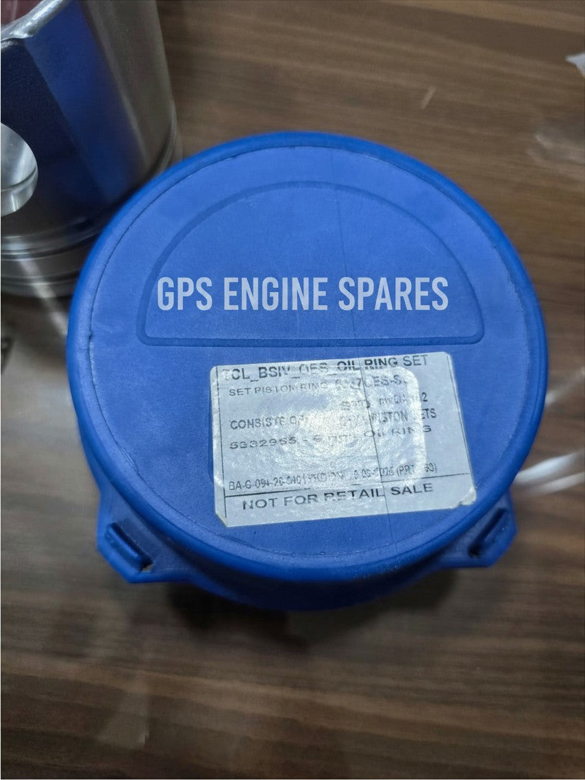 Cummins Piston Assy + Ring Set for QSB6.9-G2; P/N: 4315090 + 5332955 (Set of 6)