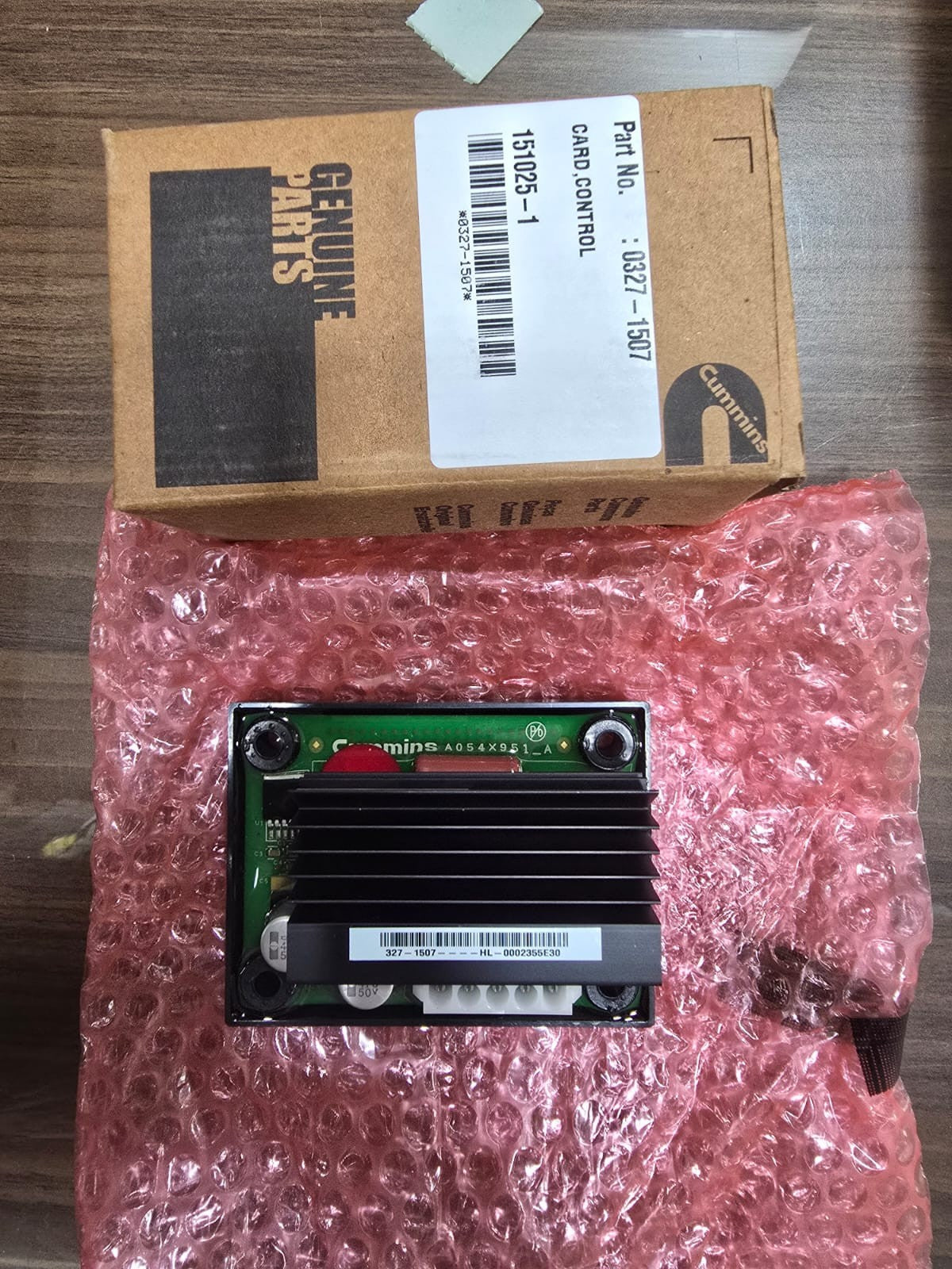 Genuine New Cummins Onan 0327-1507 PCB Assembly Dynamo Governor Aux 104